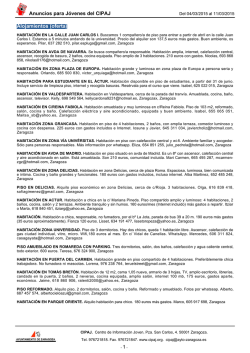 CIPAJ - Anuncios del 4 al 11 de marzo 2015