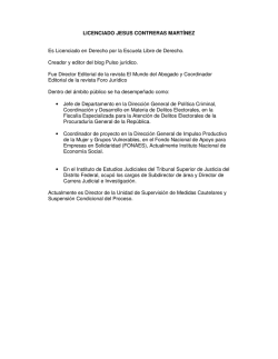 Lic. Jesús Contreras Martínez - Instituto de Estudios Judiciales
