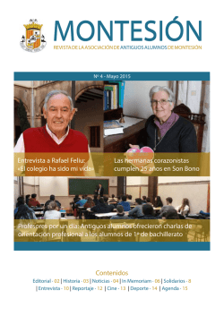 Revista Montesión – Mayo 2015 - Asociación de Antiguos Alumnos
