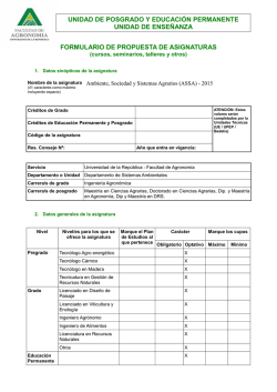 Ambiente Sociedad y Sistemas Agrarios