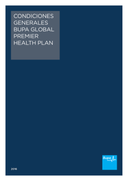 CONDICIONES GENERALES BUPA GLOBAL PREMIER HEALTH