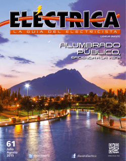 ALUMBRADO PÚBLICO, - Revista Eléctrica