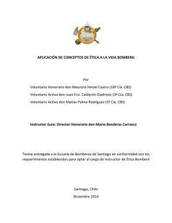 APLICACIÓN DE CONCEPTOS DE ÉTICA A LA VIDA BOMBERIL