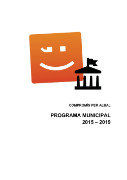 Programa Marc Municipal 2015-2019 - Albal