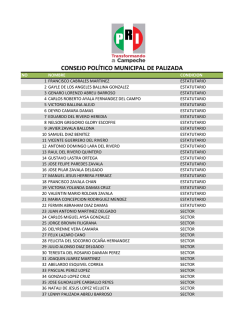 CONSEJO POL&Iacute;TICO MUNICIPAL DE PALIZADA