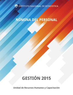 N&oacute;mina del Personal 2015