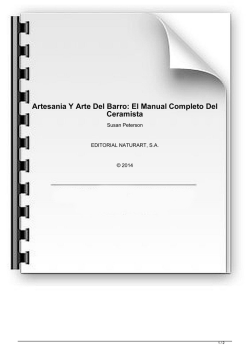 Artesania Y Arte Del Barro: El Manual Completo Del Ceramista