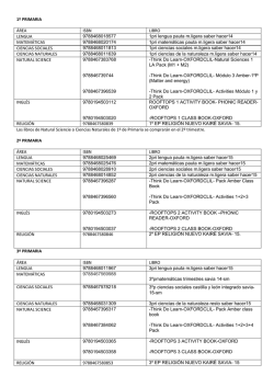 Libros de texto Curso 2015/2016