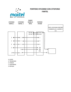 PORTERO HYCOMM CON CITOFONO FANTEL