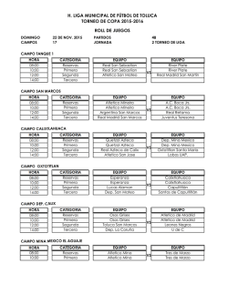 Rol J_02Liga - H. Liga Municipal de F&uacute;tbol Toluca