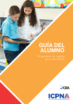 Guía del Alumno Programa de Inglés para Niños