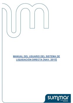 MANUAL DE USUARIO SISTEMA LIQUIDACION DIRECTA 2015