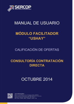 Consultoria Contratacion Directa - Calificacion