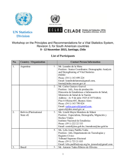 Workshop on Civil Registration and Vital Statistics for SADC region