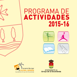 Programa Actividades Arroyo 2015-2106