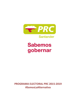 PROGRAMA ELECTORAL PRC 2015-2019