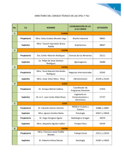 DIRECTORIO DEL CONSEJO T&Eacute;CNICO DE LAS CPDL Y TSU