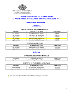 listado de estudiantes seleccionados al programa de intercambio