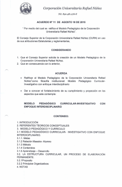 Modelo Pedag&oacute;gico - Corporaci&oacute;n Universitaria Rafael Nu&ntilde;ez