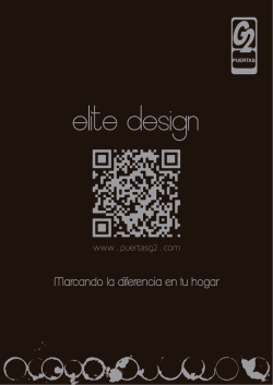 Catálogo Elite Design - Maderas y Puertas G2