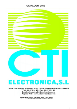 Catalogo PDF - CTI ELECTRONICA SL