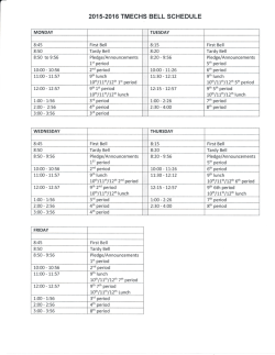2015.2016 tmechs bell schedule - El Paso Independent School District