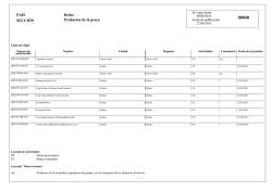 PAÍS SECCIÓN Belice Productos de la pesca