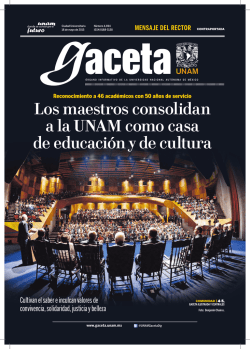 Gaceta UNAM del 18-mayo-2015 - Sociedad Matemática Mexicana