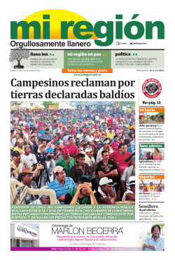 Campesinos reclaman por tierras declaradas bald&iacute;os