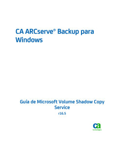 Guía de Microsoft Volume Shadow Copy Service de CA ARCserve