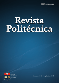 Volumen 36 No 2 Septiembre 2015 - Revista Politécnica