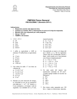 FMF024 Física General - Facultad de Ciencias