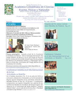 Vol 3 No22 - Academia Colombiana de Ciencias Exactas, Físicas y