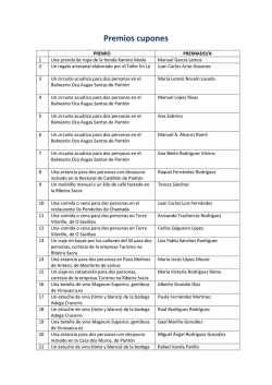 Lista completa de premiados