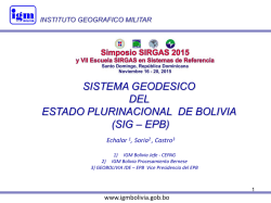sistema geodesico del estado plurinacional de bolivia (sig