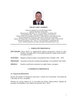 1 EDGAR VARELA BARRIOS 1. FORMACIÓN PROFESIONAL