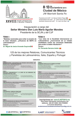 TEMA II - Jornadas Latinoamericanas de Derecho Tributario 2015