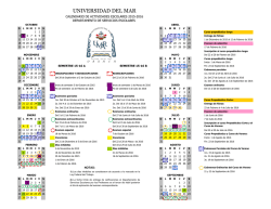 Calendario Escolar Ciclo 2015-2016