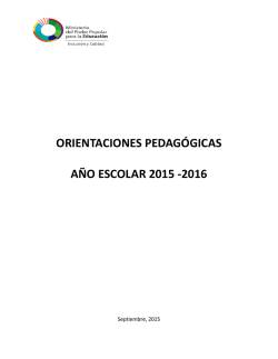 orientaciones pedagógicas año escolar 2015 -2016