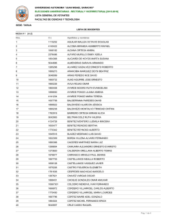 Lista general de votantes habilitados Facultad de Ciencias y