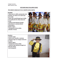 vestuario primer ciclo baile folclorico 2015
