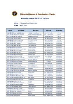 EVALUACI&Oacute;N DE APTITUD 2015 - II