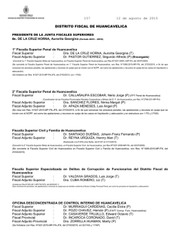157 12 de agosto de 2015 DISTRITO FISCAL DE HUANCAVELICA