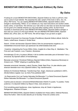 BIENESTAR EMOCIONAL (Spanish Edition) By