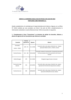 Anexo Memoria 2014. - Portuaria Cabo Froward