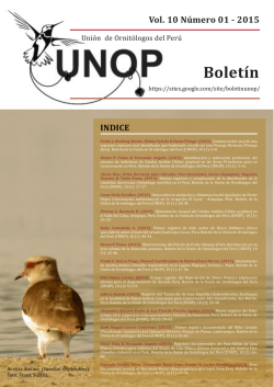 (UNOP): Volumen 10, n&uacute;mero 1 - Centro de Datos para la