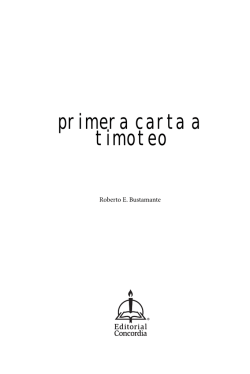 primera carta a timoteo - iglesia bautista getsemani de montreal
