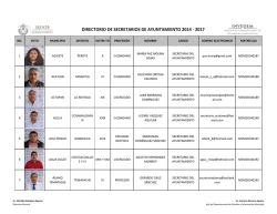 directorio de secretarios de ayuntamiento 2014 - 2017