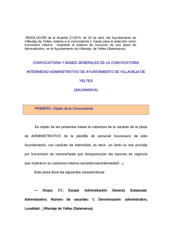 Convocatoria interinidad administrativo de Ayuntamiento de