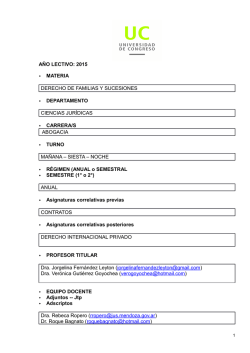 Derecho de Familias y Sucesiones